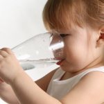 Child drinks water