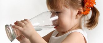 Child drinks water