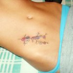 tattoo on a girl&#39;s appendicitis scar